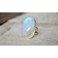 thumbnail image 2 of Pink Rainbow Moonstone Ring, Oval Cut Gemstone Ring, Big Stone Ring, Blue Fire Gemstone, 925 Silver Ring, Ring For Mom, Personalized Gift***, 2 of 4