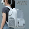 thumbnail image 2 of Cat Carrier Outdoor Portable Breathable Pet Bag Shoulder Backpack Handheld Pet Bag Expandable Pet Backpack Cat Crate Cat Backpack Large Capacity for Small Medium Large Size, 2 of 9