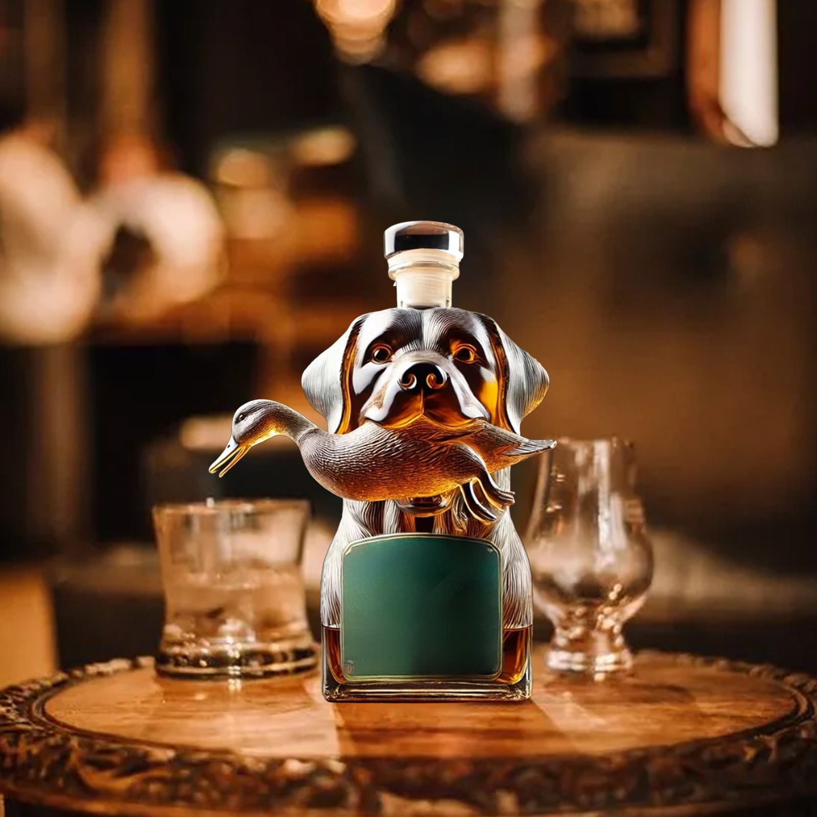 Generisch Bouteille à Whisky Amusante Pour Chat - Verre à Whisky Unique