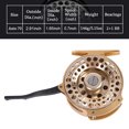 thumbnail image 4 of Wosthever Rueda de pesca con mosca, agua salada, agua dulce, corriente de agua de mar, carrete de pesca, aparejos portátiles, accesorios de Pescar Oro, 4 of 6