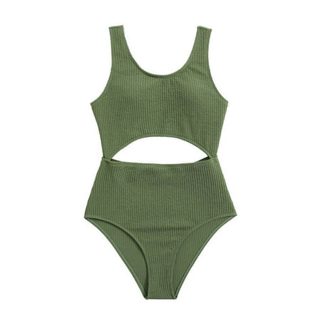 

NIUREDLTD Big Kids Girl Swimsuit Summer Sport Tight Fitting Split Triangle Bikini Reveal One s Waist Swimwear Set Size B