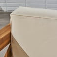 thumbnail image 3 of Elisha Outdoor 4 Seater Acacia Wood Club Chair and Coffee Table Set, Teak and Beige, 3 of 9