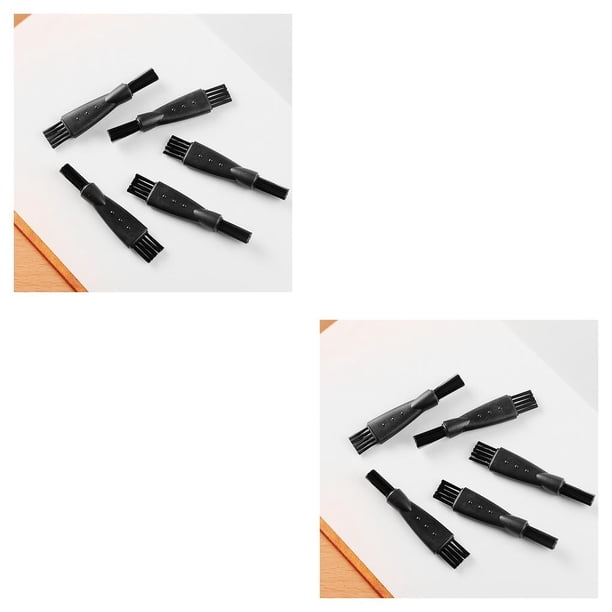 Injueey 10 Uds. Cepillo de limpieza accesorio para afeitadora eléctrica Mini cepillo para quitar el polvo de nailon de plástico 2piezas