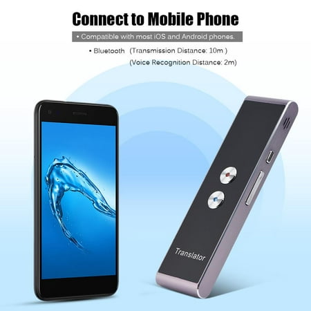 Yosoo Portable Smart Two-Way Real Time Multi-Language Voice Translator for Learning Travel Meeting, Translator Portable, Language