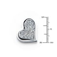 thumbnail image 4 of Wellingsale 14K White Gold Polished Love Heart Charm Pendant with Micro Pave CZ Accent, 4 of 6