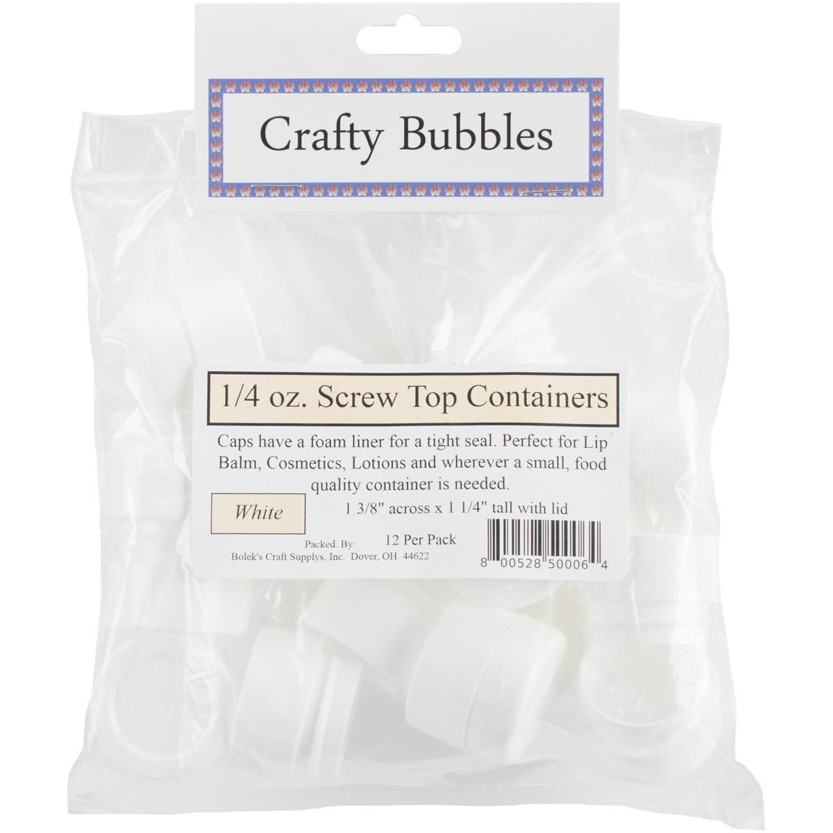 Screw Top Containers .25oz 12/PkgWhite Walmart Canada