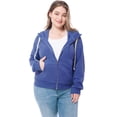 thumbnail image 6 of MixMatchy Women's Solid Basic Long Sleeve Zip Up Fleece Jacket, 6 of 7