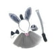 thumbnail image 5 of Disfraces para niños Disfraz de animales para niñas de dibujos animados Traje de disfraz de conejo para fiesta infantil para uso diario Actuación 4 piezas con vestido, 5 of 8