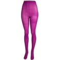 thumbnail image 1 of Opaque Plus Size Tights for Women, Comfortable and Footed, by Lissele Rasberry, 6X, 1 of 4