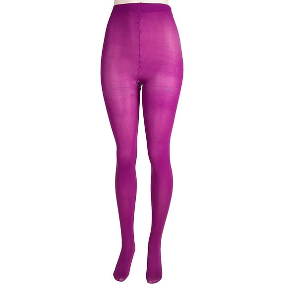 Opaque Plus Size Tights for Women, Comfortable and Footed, by Lissele Rasberry, 6X