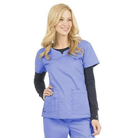 Med Couture Women S Mc2 Lexi Scrub Top Ceil Blue Xx Large