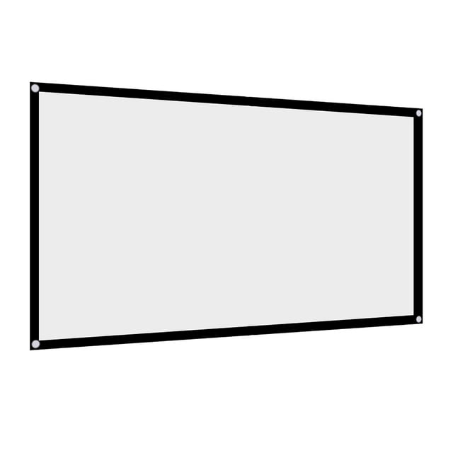 Projector Curtain, 120inch Portable Foldable Non Crease White Projector Curtain With Can Be Folded And Will Be No Folding Crease Left