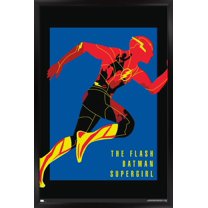 DC Comics Movie The Flash - Heroes Wall Poster, 14.725" x 22.375" Framed
