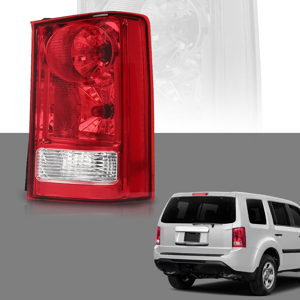 CROSSDESIGN Right Rear Tail Light Assembly Passenger Side Fit For 2009-2015 Honda Pilot