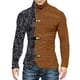 thumbnail image 3 of Suéter de punto con cuello alto y cremallera de manga larga con combinación de colores de Europa y América para hombre de otoño e invierno, 3 of 6