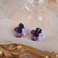thumbnail image 1 of 2023 New Retro Purple Crystal Flower Earrings - Enhance Your Temperament with a Gentle Niche Design Sense, 1 of 1