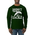 thumbnail image 2 of Wild Bobby Respect The Locals Save Our Oceans Dolphin Animal Lover Men Long Sleeve Shirt, Forest Green, Medium, 2 of 6