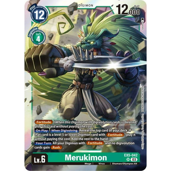 Digimon Animal Colosseum Super Rare Merukimon EX5-042