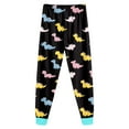 thumbnail image 6 of Hessimy Toddler Boys Girls Spring Summer Graphic Print 2Pcs Crewneck Long Sleeve Sweatshirt Joggers Pants Sweatsuit, Graphic Print Jogger(Black,8-9 Years), 6 of 7