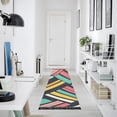 thumbnail image 4 of Yayeee Hallway Runner Rug 2'x6' Non Slip Machine Washable with Rubber Backing, Red Geometric, 4 of 8
