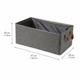 thumbnail image 3 of Foldable Fabric Drawer Storage Bin, Beige Portable Handled Organizer for Closet Bedroom Home 1 Pack, 3 of 7