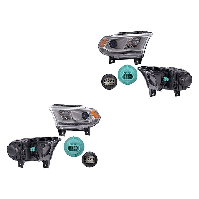 Par de Faros Durango 2014 A 2015 Dodge DEPO Con luz de día