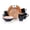 Combi Cobalt, Mocha, Rose and Spice, variant on Sonoma 16pc Stoneware Dinnerware Set, Outside Black + Inside Hand Painting Combi Colors of Cobalt, Mocha, Rose and Spice with Speckle