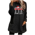 thumbnail image 2 of Moxiu Women's Fleece Lined Pullover 2024 Sherpa Pullover Oversized Christmas Red Wine Glass Fuzzy Fleece Sweatshirts with Pockets Winter Soft LoungwearBlack,XXXL, 2 of 4