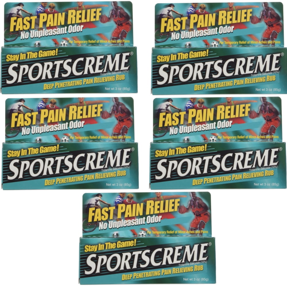 5 Pack Sportscreme Rub 3 oz Each