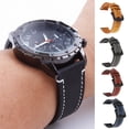 thumbnail image 2 of Leadrop 1 Set 18mm 19mm 20mm 22mm 24mm Watch Band Retro Adjustable Universal Wear-resistant Comfortable Replacement with Spring Bars Genuine Leather Watch Strap Wristband for Daily Wear, 2 of 11