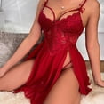 thumbnail image 2 of Lencería Sexy para mujer, disfraces de peluche Porno transparentes, picardías, vestido de encaje, ropa interior de talla grande, ropa de dormir sin entrepierna, 2 of 4