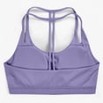 thumbnail image 3 of SMihono Womens Casual Hanging Y Back Longline Sports Bras - Spaghetti Straps Racerback Padded Yoga Bra Workout Crop Tank Top Purple S, 3 of 8