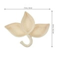 thumbnail image 2 of unbranded 6Ud Platos Para Dips Con Forma De Hoja Beige Para Salsas Y Condimentos En Hogar, 2 of 6