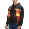 thumbnail image 3 of Xecao Sunset Western Cowgirl Pattern Men's Adult Pullover Hoodie,Hooded Sweatshirt-XX-Large, 3 of 7