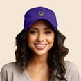 thumbnail image 3 of Dalix Rainbow Frog Embroidered Womens Cotton Dad Hat Baseball Cap Adjustable in Purple, 3 of 5