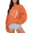 thumbnail image 1 of Gibobby Sudaderas para mujer Sudadera con capucha de manga larga con cuello redondo y estampado de amor para el día de San Valentín al libre para mujer 4 (Anaranjado, L), 1 of 4
