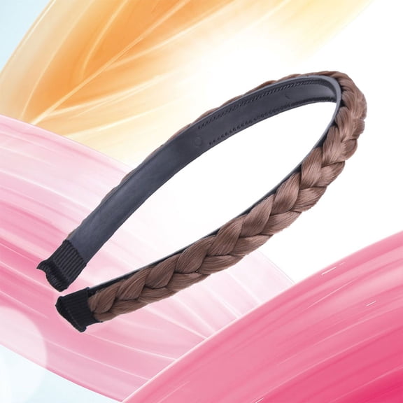 LOLIPPYY Flexible Light Brown Wig Braid Hair Headband with Durable Fiber Material