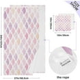 thumbnail image 3 of GZHJMY Pink Fish Scales Soft Cotton Towel Sets 2 Piece,1 Bath Towel 1 Hand Towel Quick Dry Highly Absorbent Bath Towels Washcloths for Bathroom, Gym, Hotel, and Spa Bathroom Towels, 3 of 7