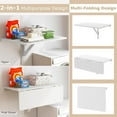 thumbnail image 5 of YANG2 Wall Mounted Folding Table, 31.5" x 23.5" Wood Murphy Desk Drop-Leaf Table, Space Saving Foldable Floating Desk, Wall Desk Fold Down for Small Spaces, Study, Bedroom, Bathroom (White), 5 of 10