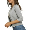 thumbnail image 3 of a.Jesdani Womens Cropped Cardigans Sweaters 3/4 Sleeve Open Front Short Shrugs S-XXL, 3 of 8