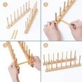 thumbnail image 4 of 4 Pack Bamboo Wooden Dish Rack, Plate Rack Stand Pot Lid Holder, Kitchen Cabinet Organizer for Cup, Cutting Board, Bowl, Drying Rack and book hook, 4 of 6