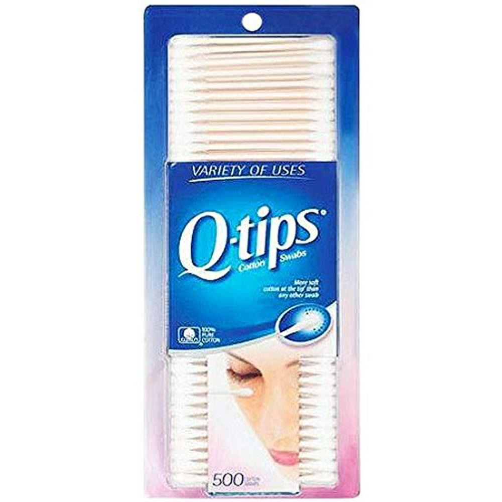QTips Cotton Swabs, 500 Count, (Pack of 2)
