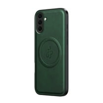 for Samsung Galaxy A36 5G Case Magnetic Bracket, Built-in Invisible Kickstand [Compatible with Magsafe] Wireless Charging PU Leather Rugged Protection for Samsung Galaxy A36 5G Phone Cases, Green