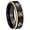 Black And Gold Step Edge, variant on Masonic Shriners Concave Black Tungsten Men Ring 10MM