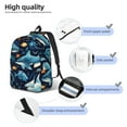 thumbnail image 4 of Rateoe Playful Whales Underwater Scene Pattern Canvas College Laptop Backpack,Travel Daypack,Durable Rucksack Travel Notebook Bag School Backpack Book Bag for Men Women-Medium, 4 of 7