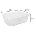 thumbnail image 2 of Sterilite Small Storage Bin, 12 Quart Clear Plastic Storage Container with Snap-On Lid, White, 2 of 11