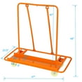 thumbnail image 2 of DUOSONG Heavy Duty Drywall Sheet Cart & Panel Dolly 1600Lbs Load Capacity,Panel Service Cart ,Casters With Brake Orange Steel Other, 2 of 14