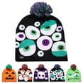 thumbnail image 2 of Light up Hat Creative Funny Knitted Hat LED Beanie Hat for Halloween Party, 2 of 8