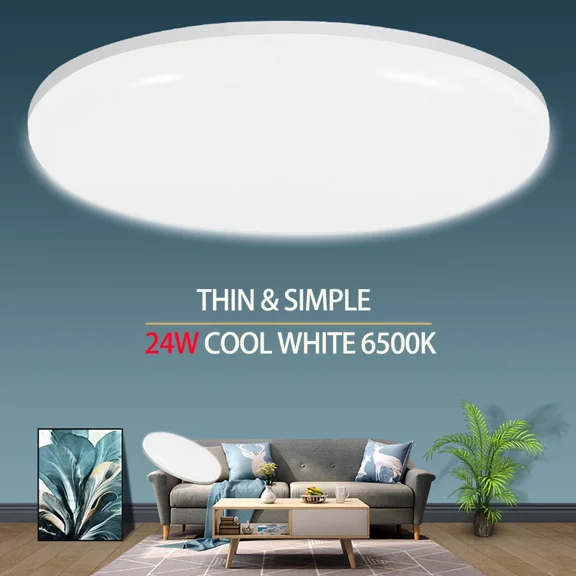 1 X 24W Led Ceiling Down Light Cool White Flush Mount Kitchen Lamp Home Fixture