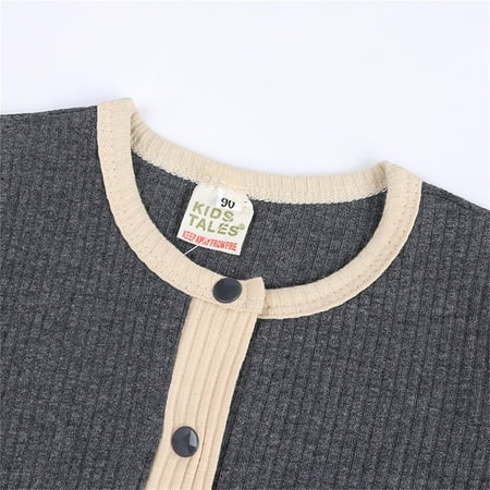 

Gubotare Winter Rompers Baby Boy Toddler Baby Girl Warm Romper Solid Longsleeve Knit Sweater Winter Rompers Gray 3-6 Months
